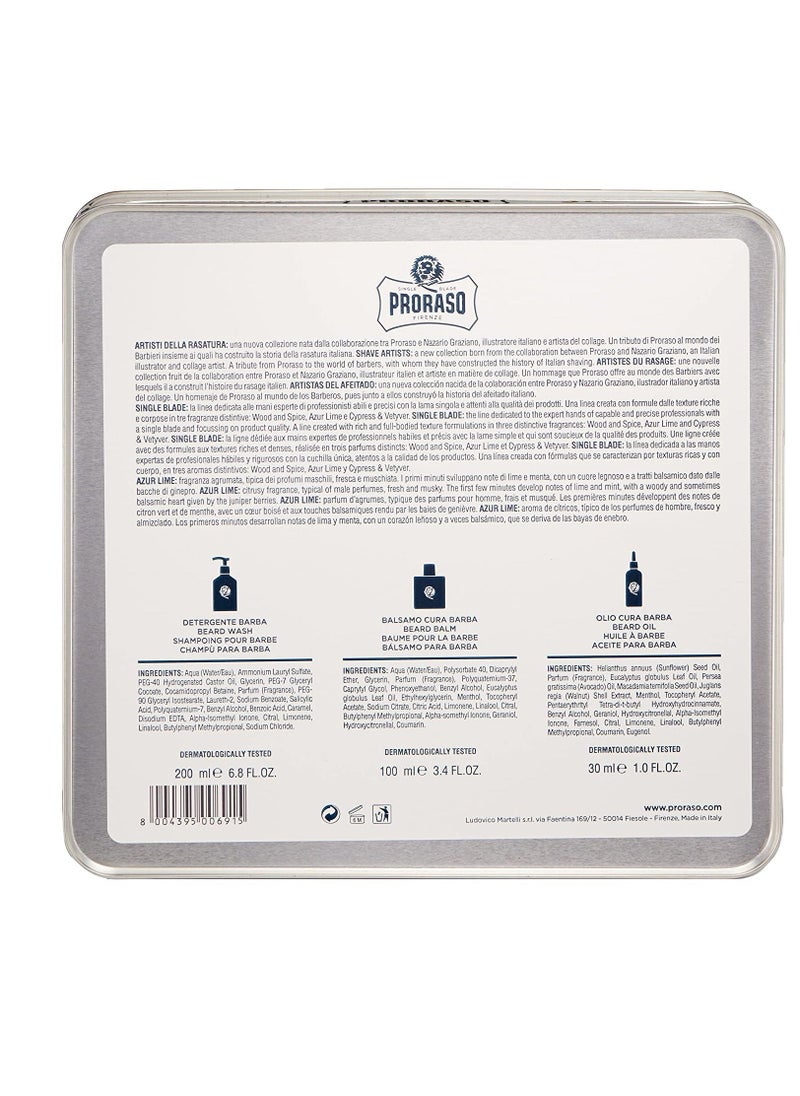 proraso - Proraso Beard Care Kit Gift Set for Men with Beard Wash Beard Oil and Beard Balm - Image 1