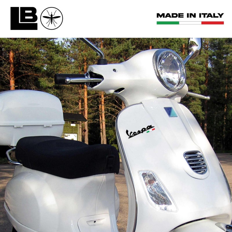 labelbike ملصق دراجة - ملصق ريزين ثلاثي الأبعاد كتابة سوداء علم إيطاليا متوافق مع فيسبا بياغيو - Image 2