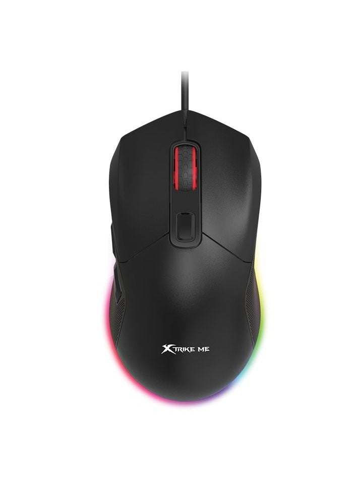 XTRIKE ME - GM316 RGB Gaming Mouse - Optical Sensor 7,200 DPI - Detachable Top Covers - Lightweight Only 67G (Black) - Image 1