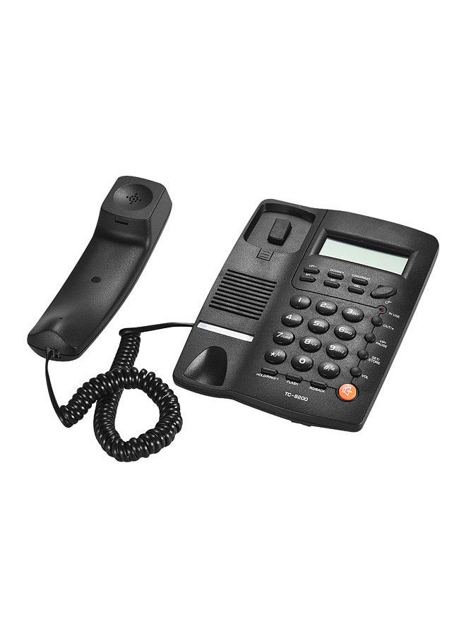 Desktop Corded Telephone Phone with LCD Display Caller ID Volume Adjustable Calculator Alarm Clock for House Home Call Center Office Company Hotel