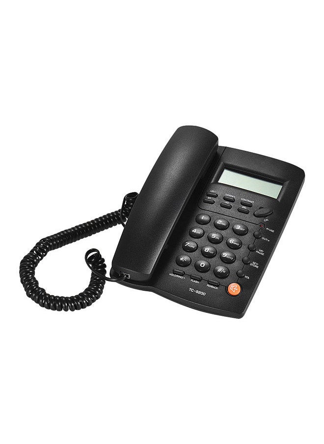 Desktop Corded Telephone Phone with LCD Display Caller ID Volume Adjustable Calculator Alarm Clock for House Home Call Center Office Company Hotel