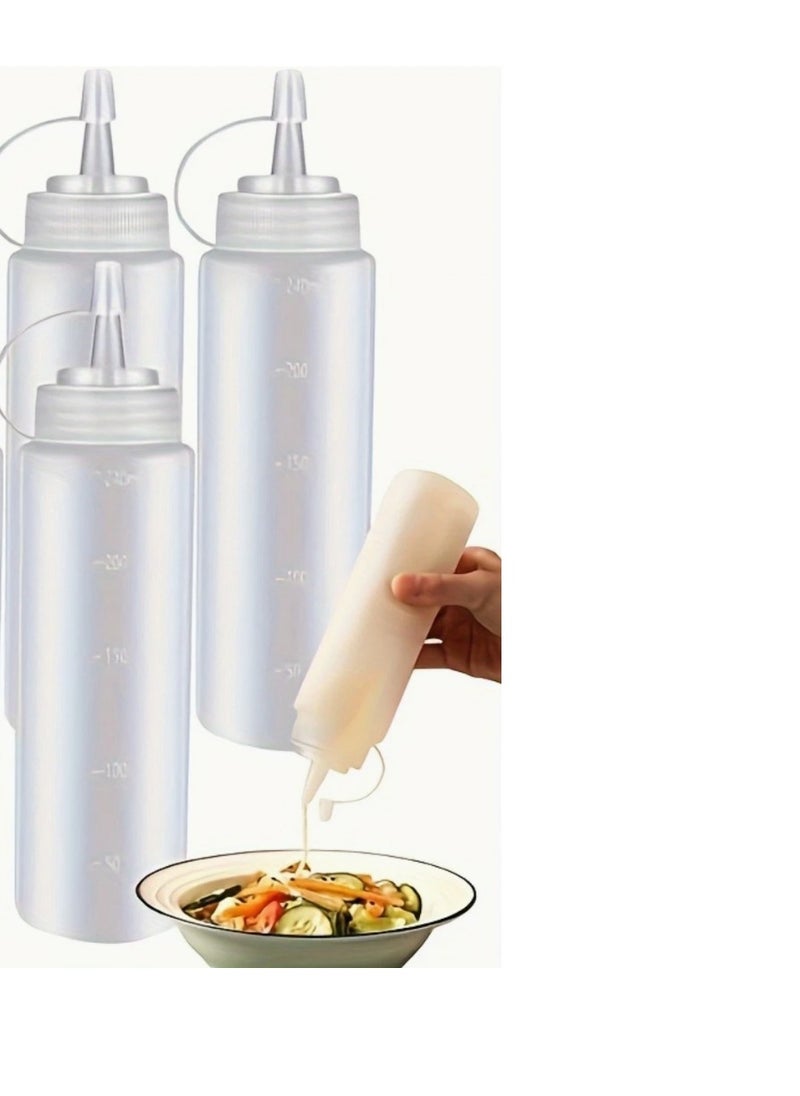 Generic - ketchup bottles . sauce bottles . plastic squeeze bottles . condiment squeeze bottles . 236ml squeeze bottle . mayo bottle dispenser . food prep bottles . oil squeeze bottle . salad dressing bottle . reusable plastic bottles for sauces . kitchen condiment bottles . plastic squeeze containers . clear squeeze bottle set . condiment bottles for restaurant use . refillable sauce bottles - Image 1