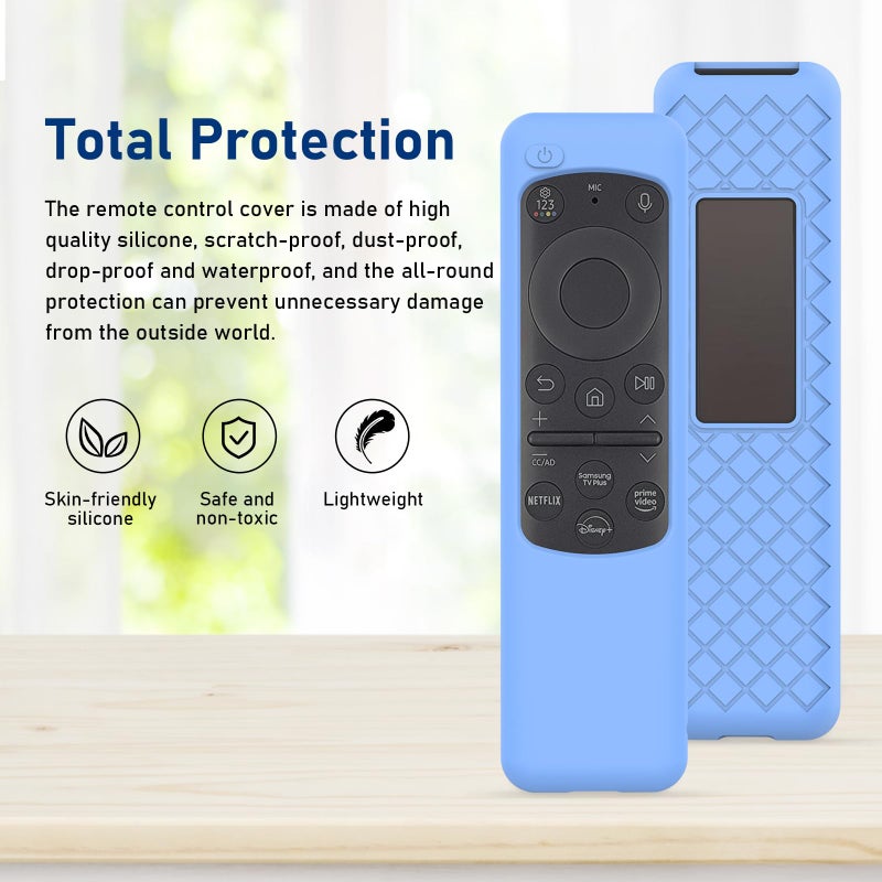 LEFXMOPHY Remote Cover for New BN59-01432J BN59-01432A BN59-01432 2023 Samsung Smart TV Solar Panel Remote Blue Case Sleeve Glow in Dark - Image 2