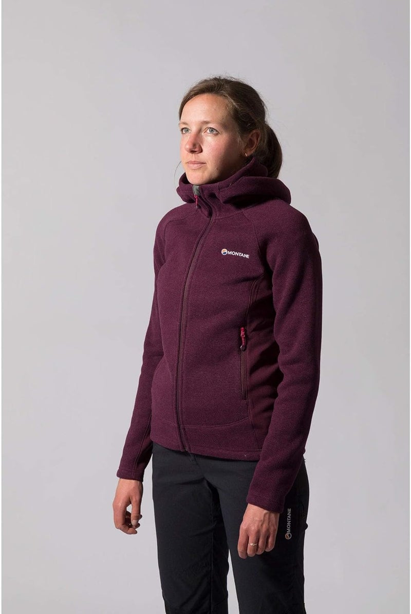 Montane Women's Neutron Hoodie - Lightweight Fleece Jacket in Saskatoon Berry - Image 4