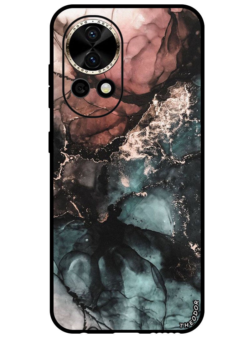 Theodor Protective Case Anti Scratch Shock Proof Bumper Cover For Huawei Nova 12 Colourful Marble - Image 1