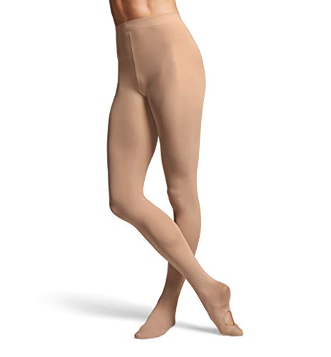 BLOCH Girls contoursoft adaptatoe Tights, Tan, Child-Medium - Image 4