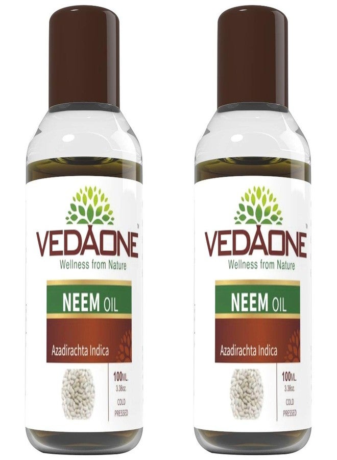 VEDAONE Natural Undiluted Neem Oil Obtained through Cold Pressing Method, 100ml (Pack of 2) - Image 1