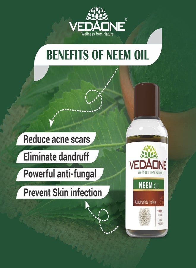 VEDAONE Natural Undiluted Neem Oil Obtained through Cold Pressing Method, 100ml (Pack of 2) - Image 5