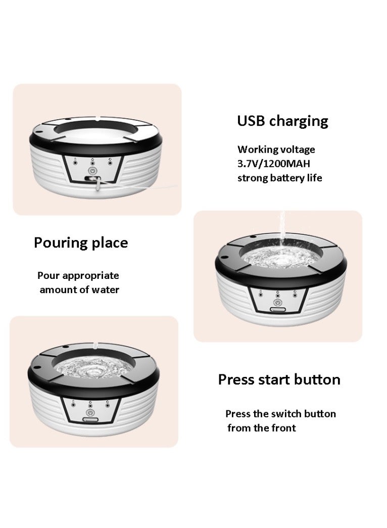 Inductive Automatic Flushing Ashtray Purifies The Air and Removes Cigarette Smell - White - Image 5