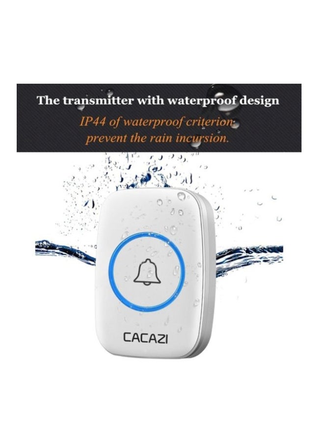 3-Piece Waterproof Wireless Doorbell Black/Blue 17.5x6.6x10.3cm - Image 5
