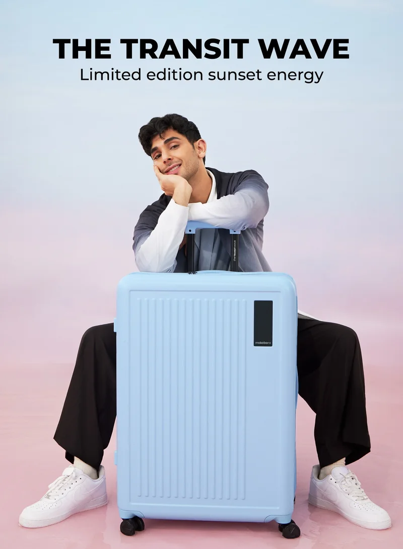 موكوبارا للتجارة ذ.م.م حقيبة ترانزيت ويف تشيك إن كبيرة - بولي كربونات | أزرق خجول، أزرق