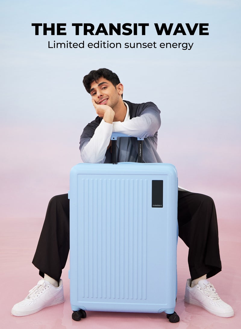 Mokobara The Transit Wave Check-In Large - Polycarbonate Material | Shy Blue, Blue - Image 2