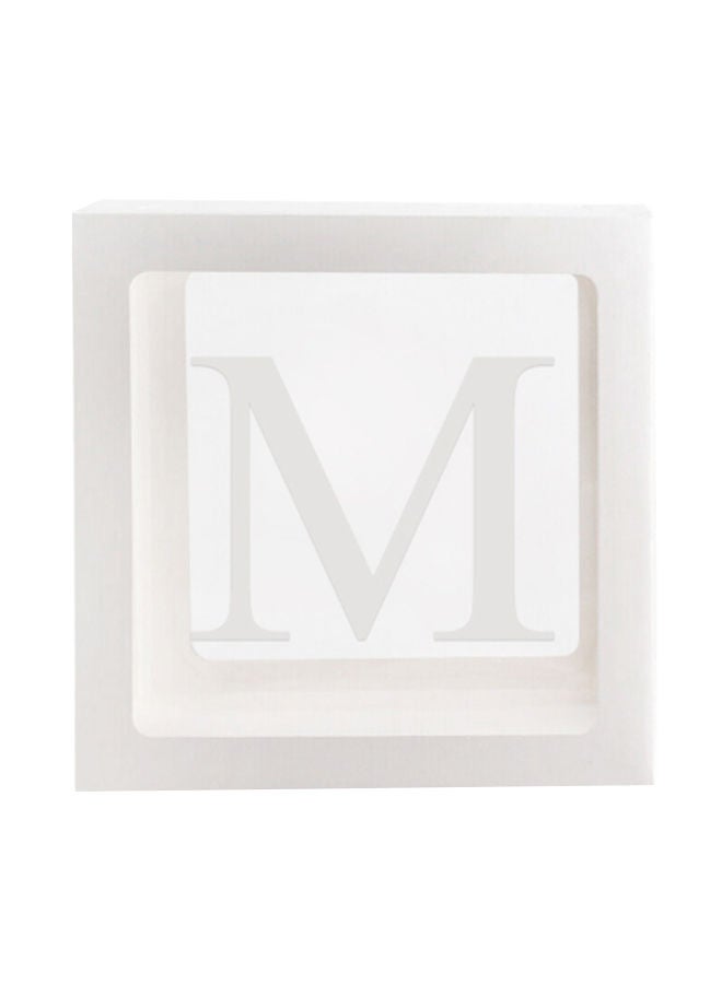 NIBEMINENT Letter M Transparent Balloon Decoration Box 30 x 30centimeter - Image 1