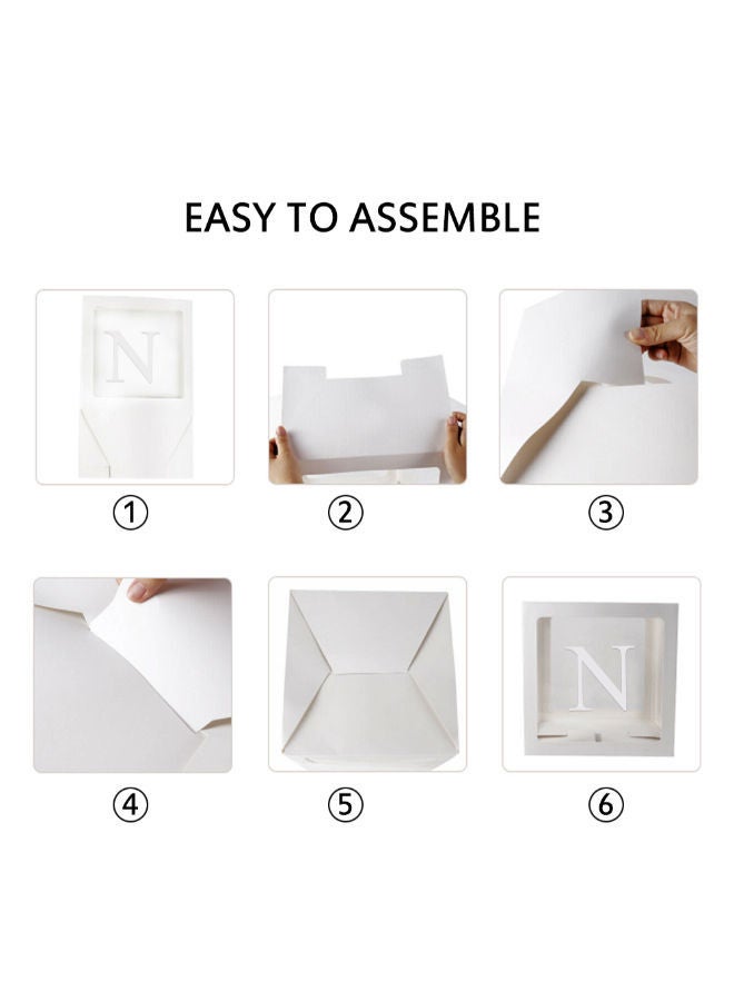 NIBEMINENT Letter M Transparent Balloon Decoration Box 30 x 30centimeter - Image 3