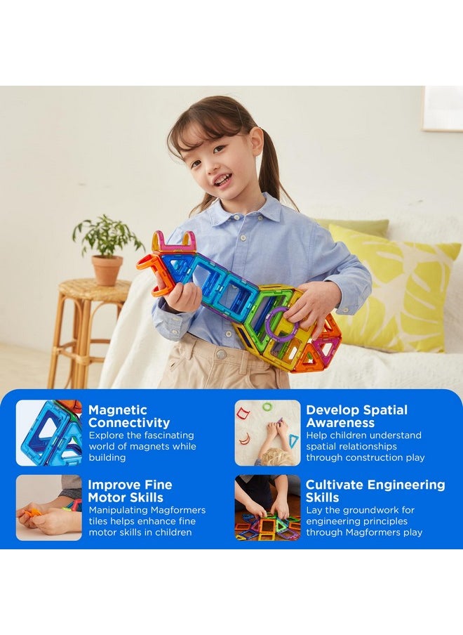 Magformers Magformers Basic 42-Piece Set | Magnetic Tiles Building Blocks, Educational Kit, STEM Toy Set | Magnetic Building Tiles for Kids to Develop Problem-Solving Abilities and Shape Recognition  - Image 3
