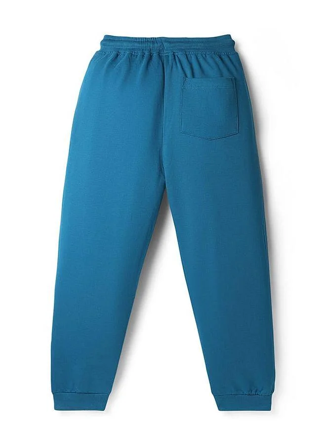 Honeyhap Honeyhap Premium 100% Cotton Knit Full Length Text Printed Lounge Pant - Seaport