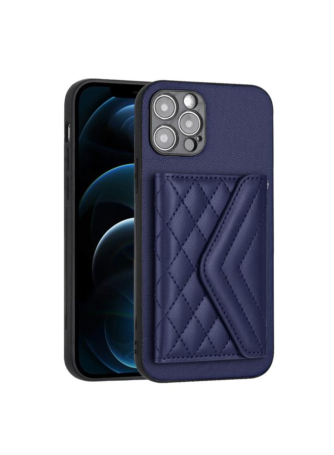 Zaboon Case For iPhone 12 Pro Max Rhombic Texture Card Bag RFID Phone Case with Long Lanyard - Image 3