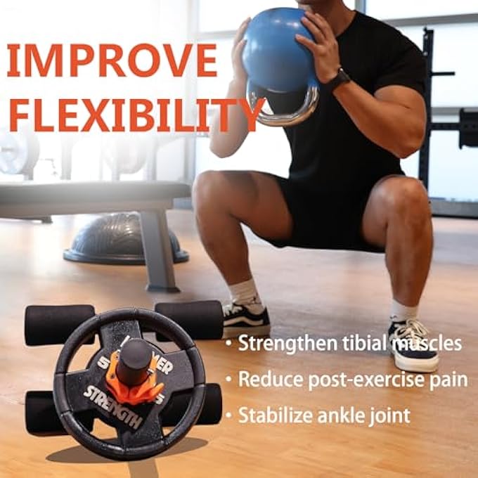 Fitarc آلة رفع الساقين تيب بار، مدرب تيبياليس، آلة رفع الساقين دورتسي، معدات الركبتين فوق أصابع القدم لتقوية الساقين/الساقين الأمامية/الكاحلين، تناسب أوزان أولمبية 1"/2" - Image 5