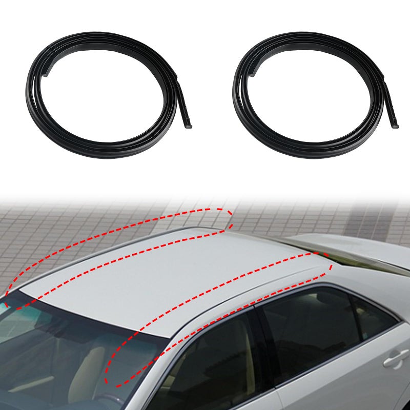 JDMON Roof Drip Molding Strips Weatherstrip Compatible with 20122017 Toyota Camry Replace 7555606080 7555506080 Left and Right 2 PCS - Image 2