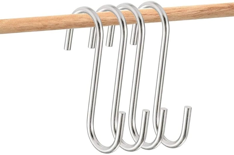 خطافات الألومنيوم متعددة الأغراض 4 قطع 115x44 مم بلون سابللايت للمطبخ والحمام وغرفة النوم والمكتب - Image 4