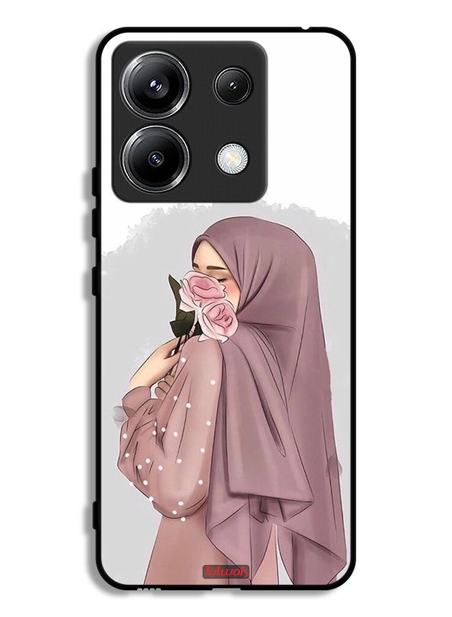 Tolwak Xiaomi Redmi Note 13 Pro 5G Protective Case Cover Holding Roses Girl Art - Image 1