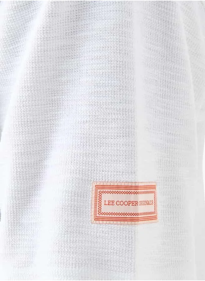 Lee Cooper Lee Cooper Textured Oversized T-shirt with Crew Neck