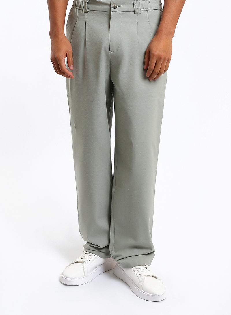 LC WAIKIKI Standard Fit Linen Blend Men's Trousers - Image 2