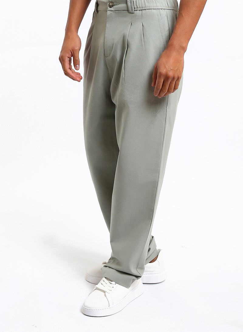 LC WAIKIKI Standard Fit Linen Blend Men's Trousers - Image 4