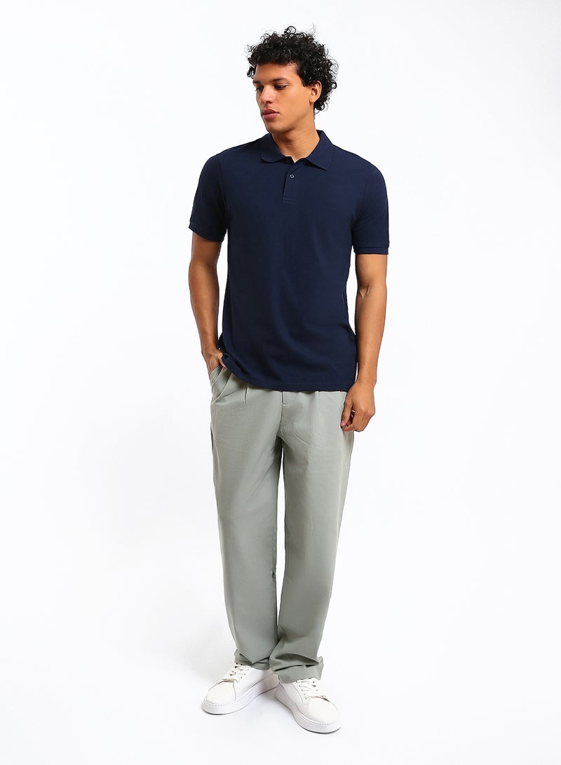 LC WAIKIKI Standard Fit Linen Blend Men's Trousers - Image 1