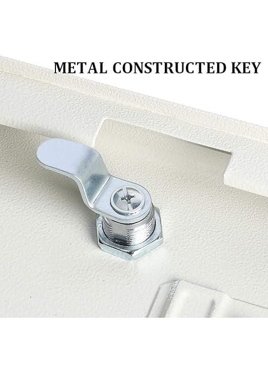 PARYAVARAN PARYAVARAN Key Safe Box 20 Keys Cabinet Box With Lock Metal 20 Key Capacity Safe Storage Key Lock Box With Number Tags Hooks For Homes Hotels Rooms Business Car Dealerships White  - Image 5