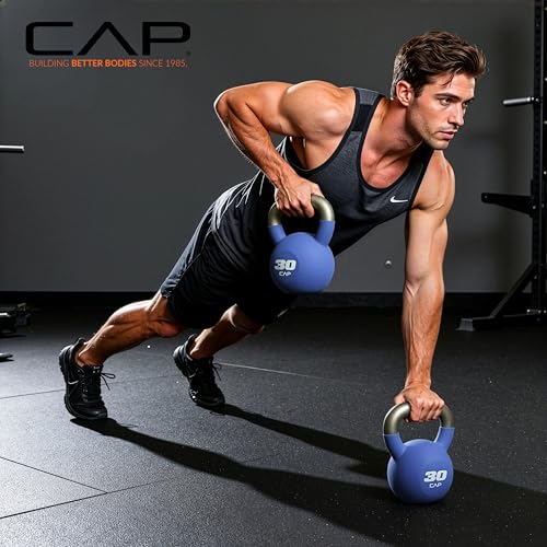 CAP Barbell 25 LB Neoprene Coated Cast Iron Kettlebell - Red - Image 5