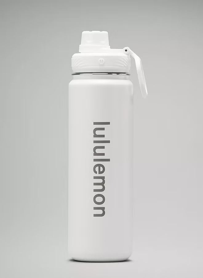 Lululemon 24oz/710ml Stainless Steel Vacuum Insulated Sports Water Bottle, Leak Proof Push Pull Lid, BPA Free, Double Wall Drink Bottle - Image 1