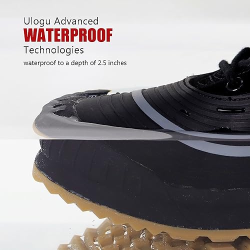 ulogu Snow Boots men Waterproof Insulated Black Duck Boots Fur Lined Warm Ankle Booties Lightweight Comfortable Winter Walking Shoes Zapatos Botas Invierno Para hombres - Image 5