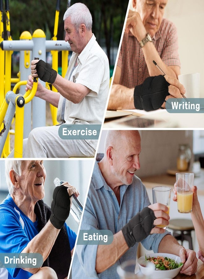 Bottle Pouch Weighted Gloves for Tremors-Adjustable Hand Gloves Stability Aid for Parkinson's Hand Tremors, Enhanced Grip & Writing Support for Elderly （Set Large） - Image 5