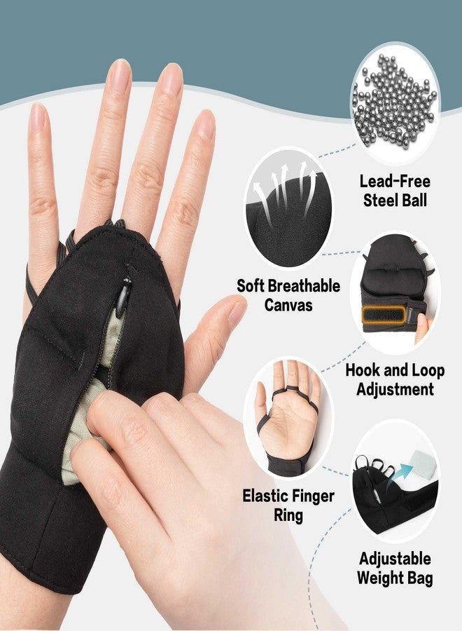 Bottle Pouch Weighted Gloves for Tremors-Adjustable Hand Gloves Stability Aid for Parkinson's Hand Tremors, Enhanced Grip & Writing Support for Elderly （Set Large） - Image 4