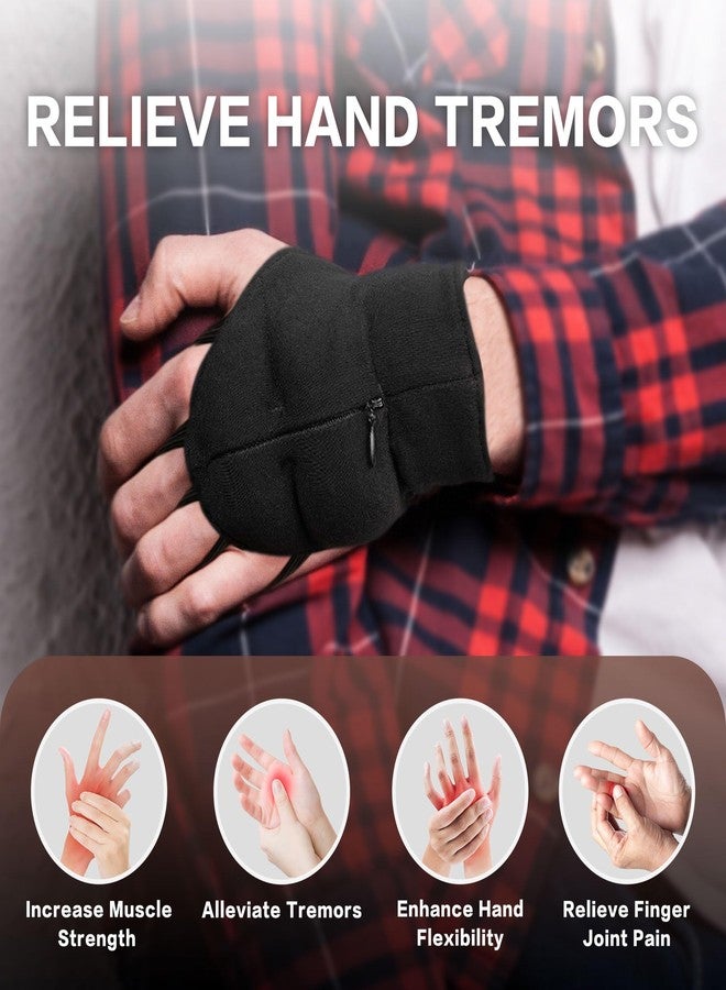 Bottle Pouch Weighted Gloves for Tremors-Adjustable Hand Gloves Stability Aid for Parkinson's Hand Tremors, Enhanced Grip & Writing Support for Elderly （Set Large） - Image 3