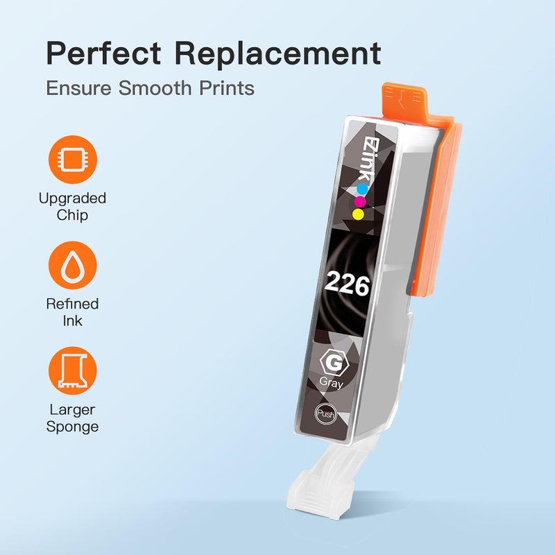 E-Z Ink خراطيش حبر متوافقة E-Z Ink بديلة لكانون PGI-225 CLI-226 PGI225 CLI226 للاستخدام مع MG6220 MG6120 MG5320 MX882 MX892 (4 أسود كبير، 4 أزرق، 4 أرجواني، 4 أصفر، 4 أسود صغير) 20 عبوة - Image 5