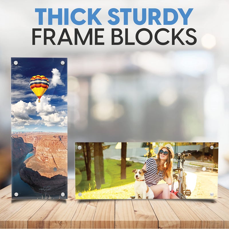 Mammoth DuraClear 4x10 Acrylic Frame - Frameless Panoramic Photo & License Display - Sleek  Modern Design for Elegant Decor (5 Pack) - Image 3