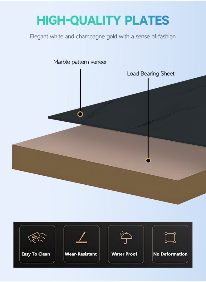 Occuwzz - Coffee Table 2 layers Sofa Side End Table C Shaped Coffee Table Metal Frame Nightstand for Living Room Bedroom Balcony Table - Image 1