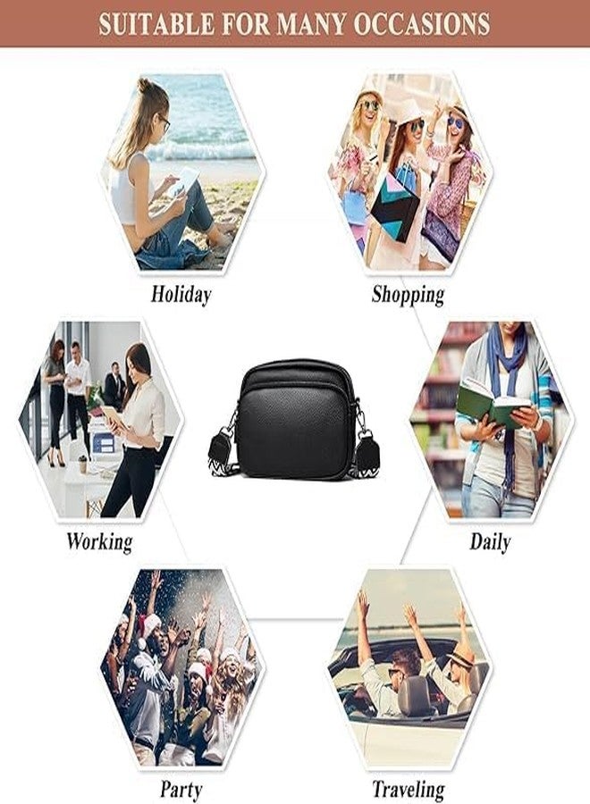 AKSUTI Women’s Crossbody Bag | Stylish PU Leather Sling Bag with Adjustable Strap & Smooth Zip | Trendy Shoulder Bag for Daily Use & Travel (Black) - Image 4