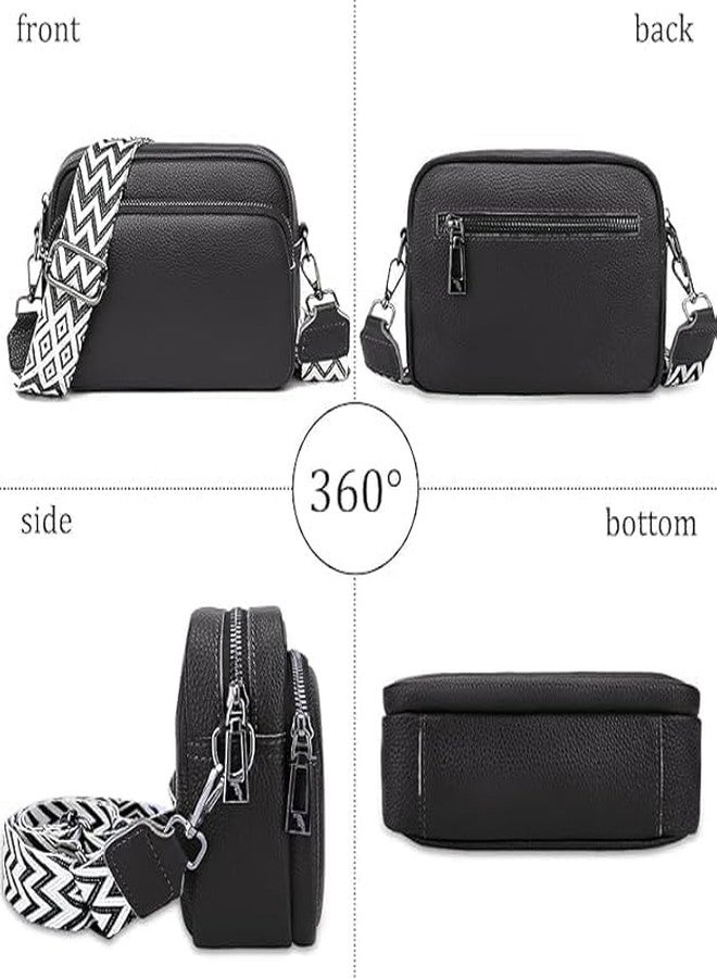 AKSUTI Women’s Crossbody Bag | Stylish PU Leather Sling Bag with Adjustable Strap & Smooth Zip | Trendy Shoulder Bag for Daily Use & Travel (Black) - Image 3