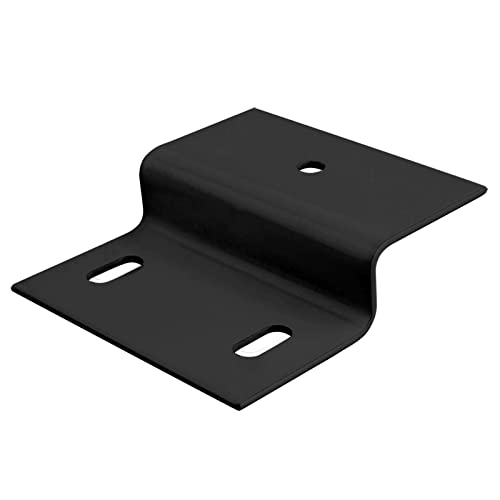 eoere 10 PCS Black Z Bracket Double Angle Channel Profile Corner Brace Mounting, Steel Furniture Support Connectors, Thickness 2 mm - Image 1