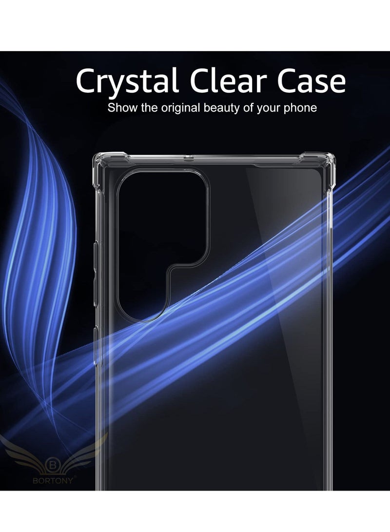 BORTONY Galaxy S22 Ultra Ultra Slim Thin Case Soft TPU Material with 4 Corners Bumper Shockproof Protection Anti-Scratch Anti-Drop Shockproof Protective Case Cover For Samsung Galaxy S22 Ultra - Image 3