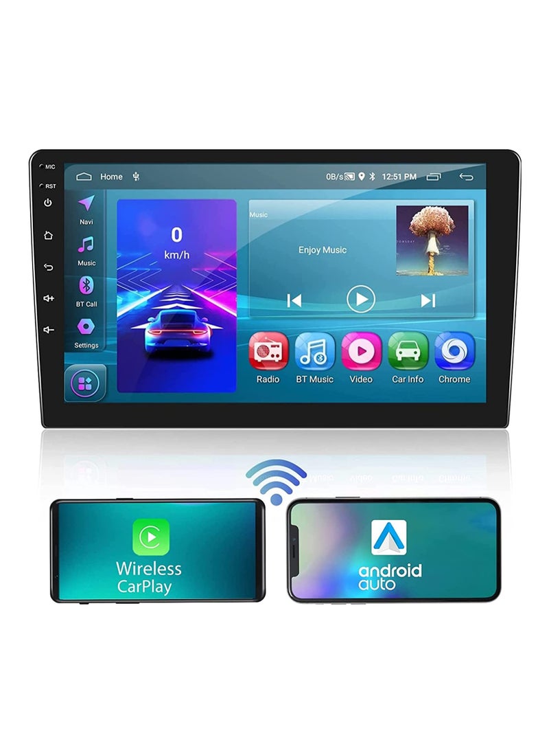 SHEZA STAR - 9 Inch Android Screen For Car 4GB RAM 64GB Memory Support Apple Carplay Android Auto Full HD IPS Touch Screen Display built In Bluetooth USB Radio WiFi PlayStore Night Vision Camera included - Image 1