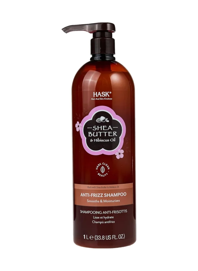 هاسك Shea Butter & Hibiscus Anti-Frizz Shampoo 1L