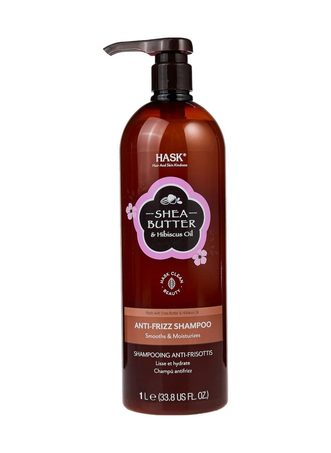 HASK Shea Butter & Hibiscus Anti-Frizz Shampoo 1L  - Image 1