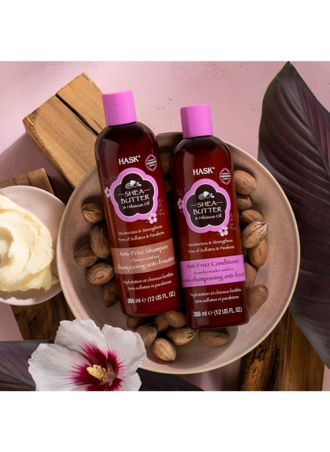 HASK Shea Butter & Hibiscus Anti-Frizz Shampoo 1L  - Image 4