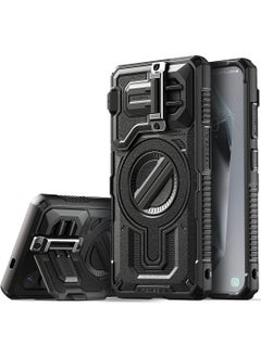 VRS Design Terra Guard Ultimate Samsung Galaxy S24 Case Cover MagSafe with Camera Lens Protector Kickstand - Black  - Image 1