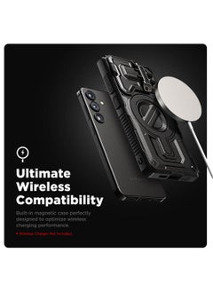 VRS Design Terra Guard Ultimate Samsung Galaxy S24 Case Cover MagSafe with Camera Lens Protector Kickstand - Black  - Image 3