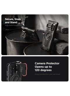 VRS Design Terra Guard Ultimate Samsung Galaxy S24 Case Cover MagSafe with Camera Lens Protector Kickstand - Black  - Image 4